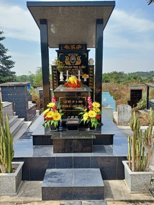 Mộ ốp đá hoa cương granite tại Lâm Đồng - Chuyên thi công lăng mộ ...